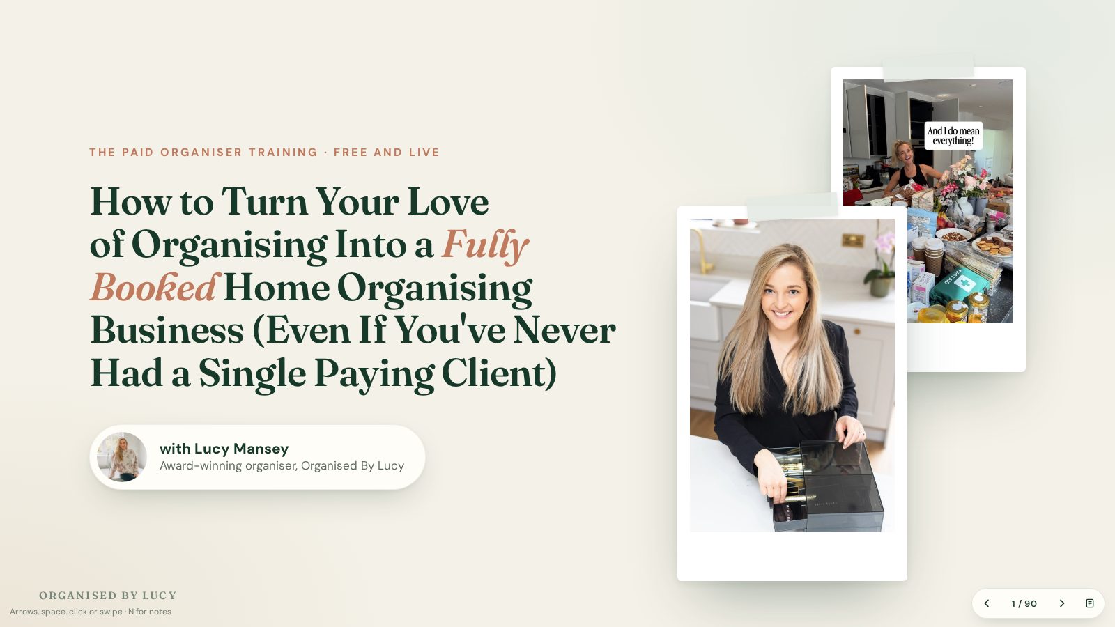 The Paid Organiser Training preview